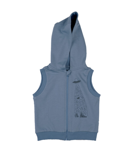 Little Yucca ''Hoodie'' Sweatshirt Yelek (Sonsuz Mavi)